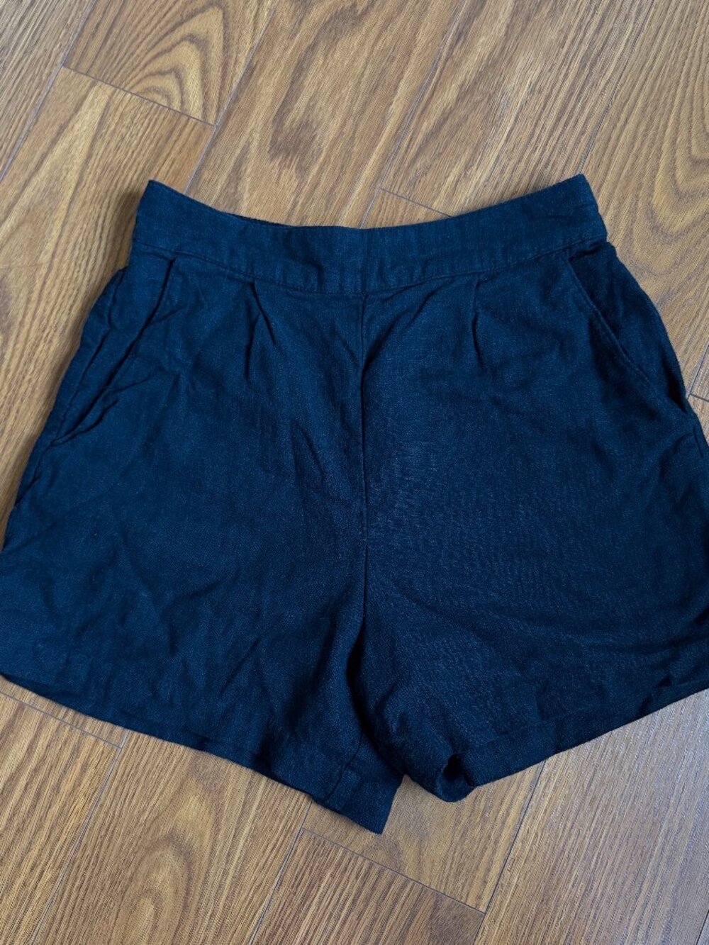 Abercrombie Black Linen Shorts